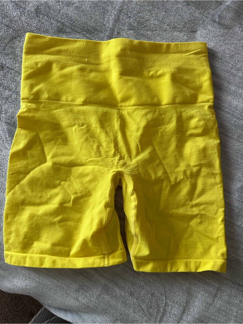 YITTY Bold Yellow High-Rise Bike Shorts